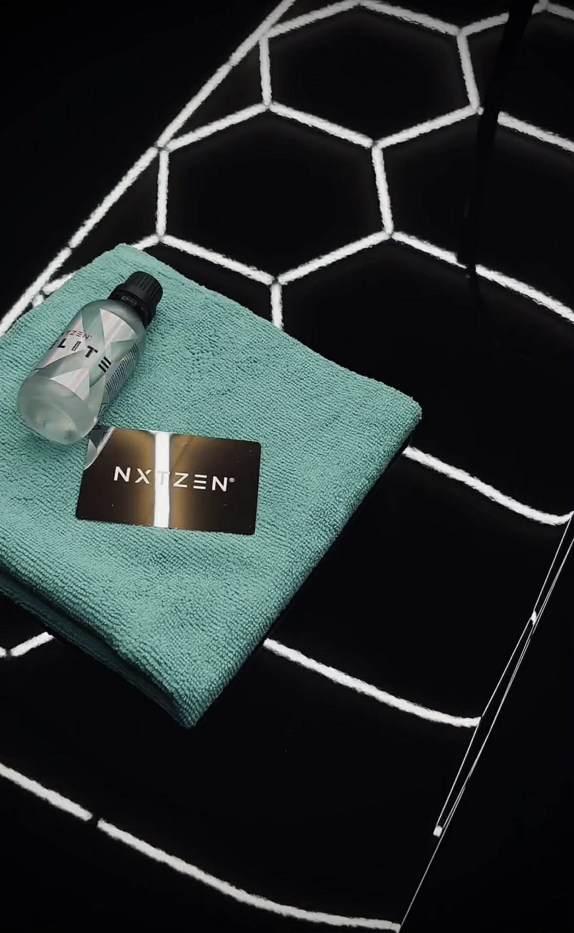 NXTZEN coating-sæt med produkt og microfiberklud